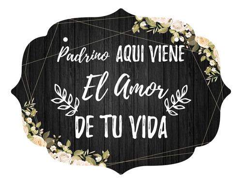 Letrero Cuadro Paje Boda Decoración 40x30cm  P11 M2-15