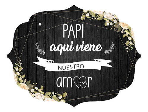 Letrero Cuadro Paje Boda Decoración 40x30cm  P11 M2-6