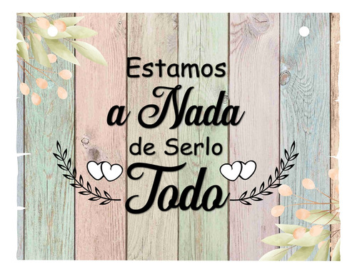 Letrero Cuadro Paje Boda Decoración 40x30cm  P03 C4