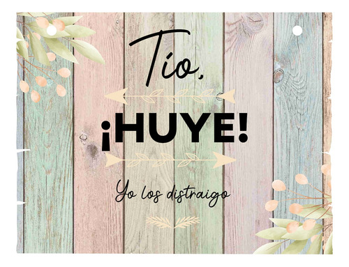 Letrero Cuadro Paje Boda Decoración 40x30cm  P03 C18