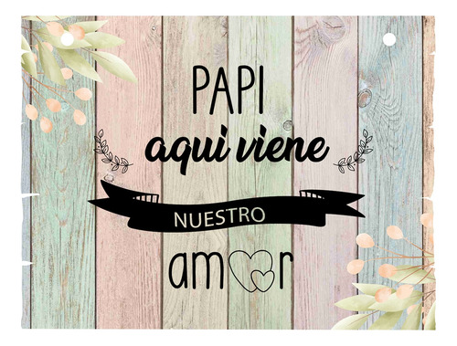 Letrero Cuadro Paje Boda Decoración 40x30cm  P03 C6