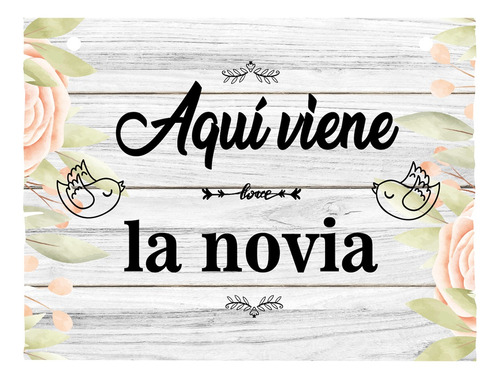 Letrero Paje Boda Decoración 40x30cm  P01 Personalizado