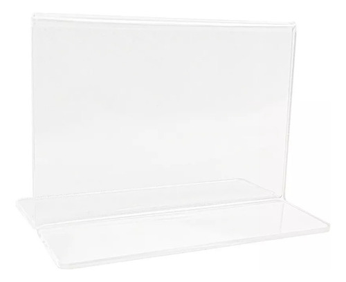 Porta Menú Acrilico Doble Vista Restaurantes Horizontal 8x13