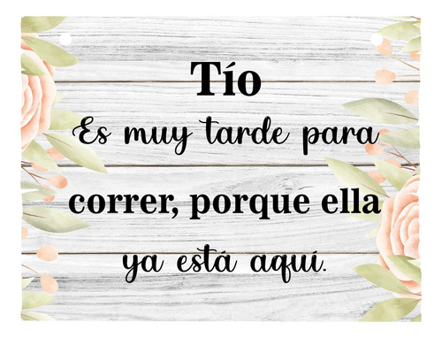 Letrero Cuadro Paje Boda Decoración 40x30cm P01 C2