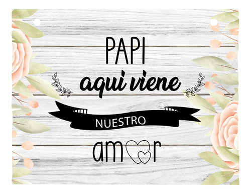 Letrero Cuadro Paje Boda Decoración 40x30cm P01 C6