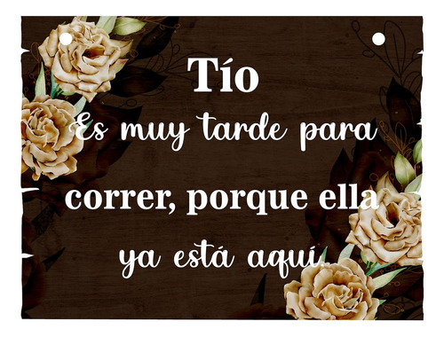 Letrero Cuadro Paje Boda Decoración 40x30cm  P07 C2