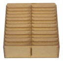 Caja Comandero Organizador Pared Mdf Con 20 Espacios