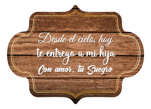 Letrero Cuadro Paje Boda Decoración 40x30cm P13 F20