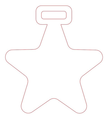 Medalla Acrílico Estrella Transparente 3mm 6cm Pack 10