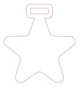 Medalla Acrílico Estrella Transparente 3mm 8cm Pack 30