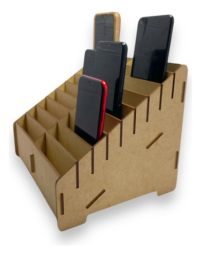 Caja Organizador Exhibidor Mdf 3mm Para 18 Teléfono Celular