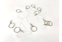 100 Llaveros Acrílico Transparente, 3mm Formas Diversas