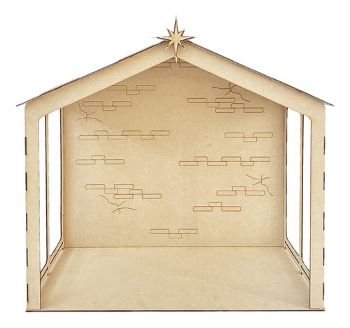 Nacimiento Navideño Pesebre Decoración 45cm Abierto