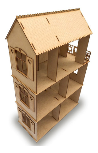Casa De Muñecas En Mdf (sin Muebles Incluidos)