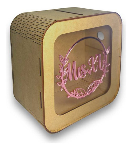 Caja Buzón Sobres Alcancía Mis Quince Años Rosa