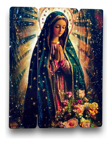 Cuadro Virgen Guadalupe Impresión Directa En Mdf 30x25cm M2