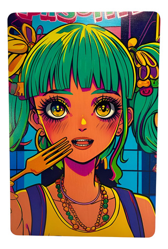Cuadro Chica Pop Anime Impresión Directa Mdf 3mm 20x30 M02