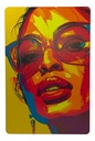 Cuadro Pop Art Rostro Mujer Impresión Mdf 3mm 20x30 Cm M02