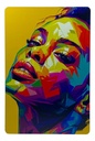 Cuadro Pop Art Rostro Mujer Impresión Mdf 6mm 20x30 Cm M01