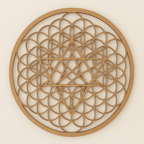 Merkaba Cuadro Geometría Sagrada Decoración Hogar 30x27