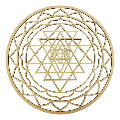 Sri Yantra Cuadro Geometría Sagrada Decoración Hogar 30x27