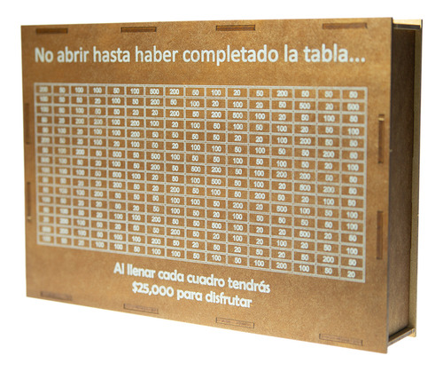 Alcancía Caja Meta 45 Mil Reto De Ahorro Dinero Finanzas Mdf