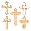 Cruz Mdf Recuerdo Bautizo Primera Comunión  - Pack 50