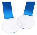 Medalla Acrílico Transparente 3mm 8cm Pack De 10