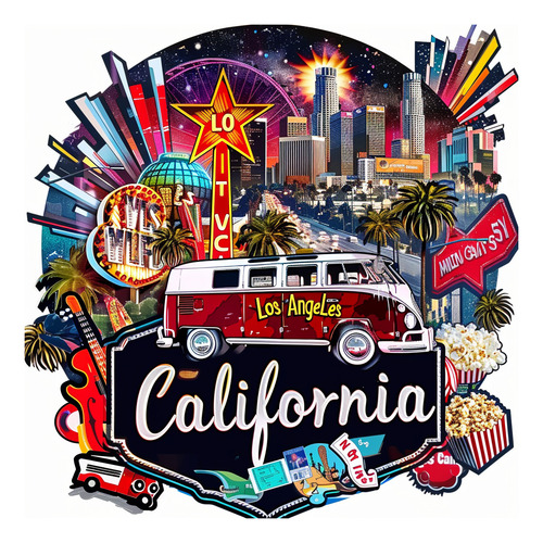 Los Angeles California Imán Magneto Refri Souvenir  M3