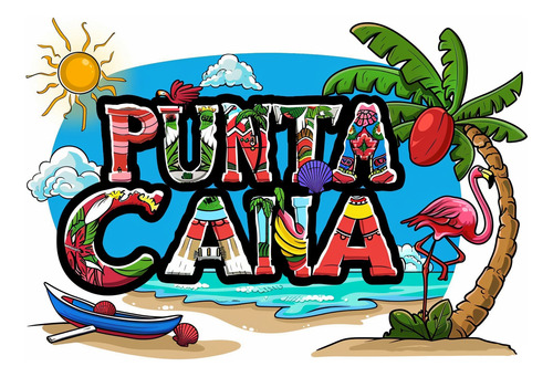 Punta Cana Imán Magneto Refrigerador Souvenir  M1