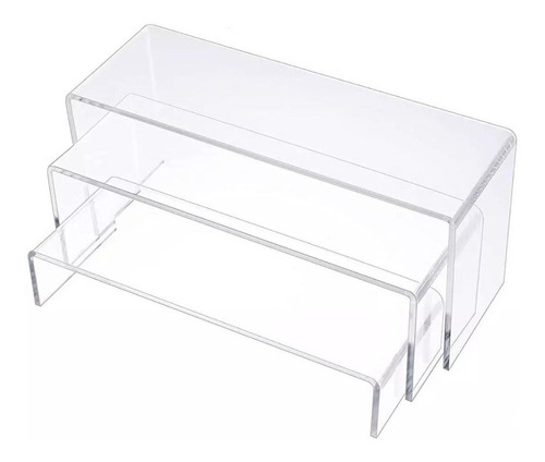 Repisa Exhibidor Acrílico Transparente Chica M2 (pack 4)
