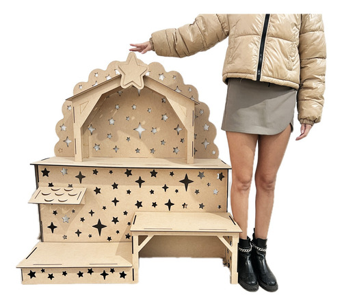 Nacimiento Navideño Pesebre Niño Dios Decoración 120cm