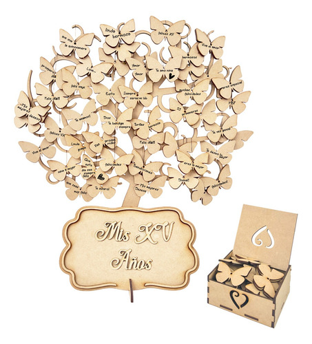 Árbol De Firmas Recuerdo Mis Xv Años Boda Baby Shower 100