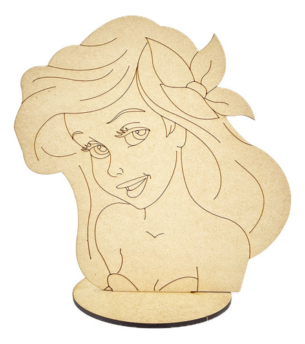 Centro De Mesa Sirenita Ariel Mdf