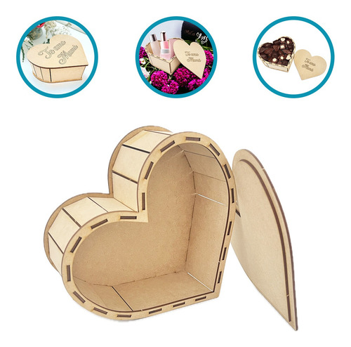 Caja Corazón 10 Mayo Día De Las Madres Te Amo Mamá Pack 10