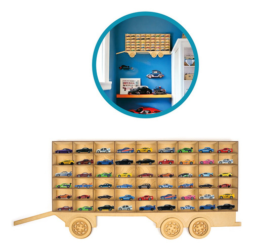 Exhibidor Coleccionador Repisa Para Hot Wheels Remolque 54