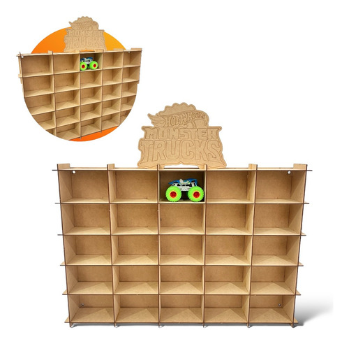Exhibidor Para Carritos 25 Monster Truck O Monster Jam