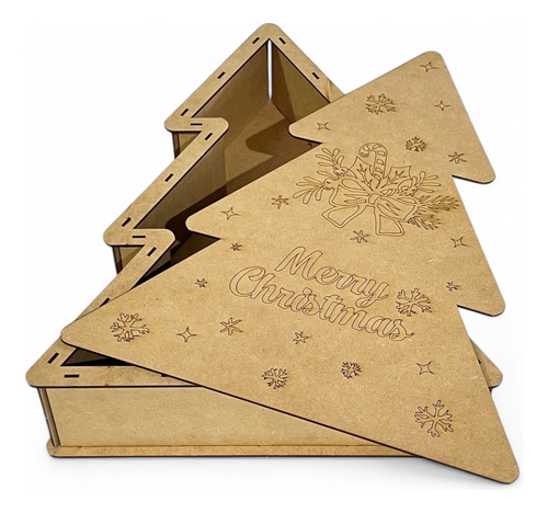 Caja Árbol Dulcero Adornos Navideños Regalos Navidad M1