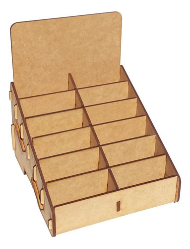Organizador Exhibidor Repisa 12 Cajetillas Cigarro - Pack 50 Marrón Claro