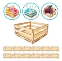 Kit Huacales De Madera Mdf 20x20- Pack 36