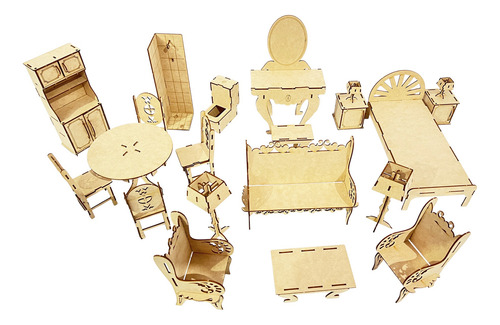 Muebles Casa De Muñecas De Ensueños Para Barbie 21pzs.