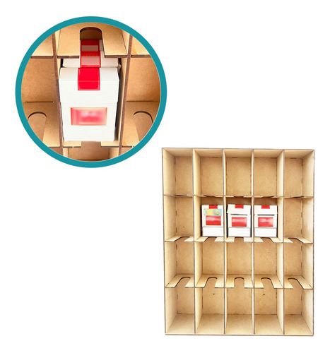 Caja Organizador Exhibidor Para 60 Cajetillas Cigarro Pared