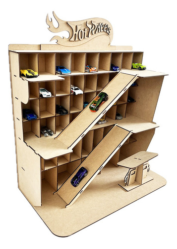 Organizador Exhibidor 2 Rampa Para Hotwheels Hasta 64 Piezas