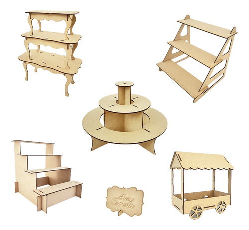 Candy Bar Mesa De Dulces Bases Para Pastel Xv Fiesta (f) M2