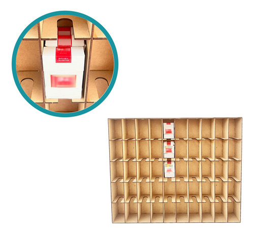 Caja Organizador Exhibidor Para 105 Cajetillas Cigarro Pared