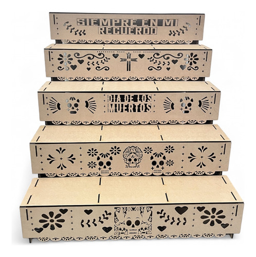 Altar Dia Muertos Ofrenda Decorativo Halloween 5 Pisos 1.50m