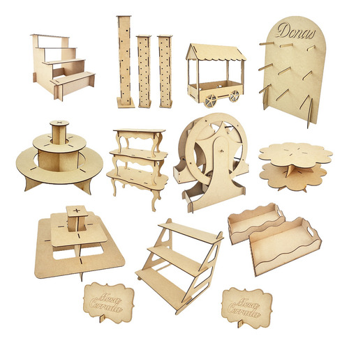 Candy Bar Mesa De Dulces Bases Para Pastel Xv Fiesta (b)