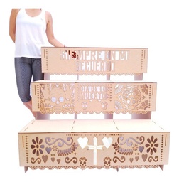 Altar Grande Decorativo Dia De Muertos Ofrenda Mdf Sencillo