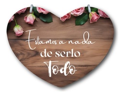 Letrero Pajes Boda Diseño Corazón 40x30cm Decoración H3