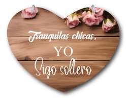 Letrero Pajes Boda Diseño Corazón 40x30cm Decoración J4